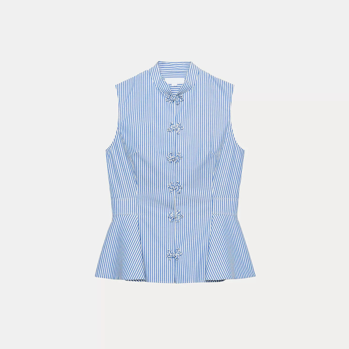Striped Sleeveless Crew Neck Shirt