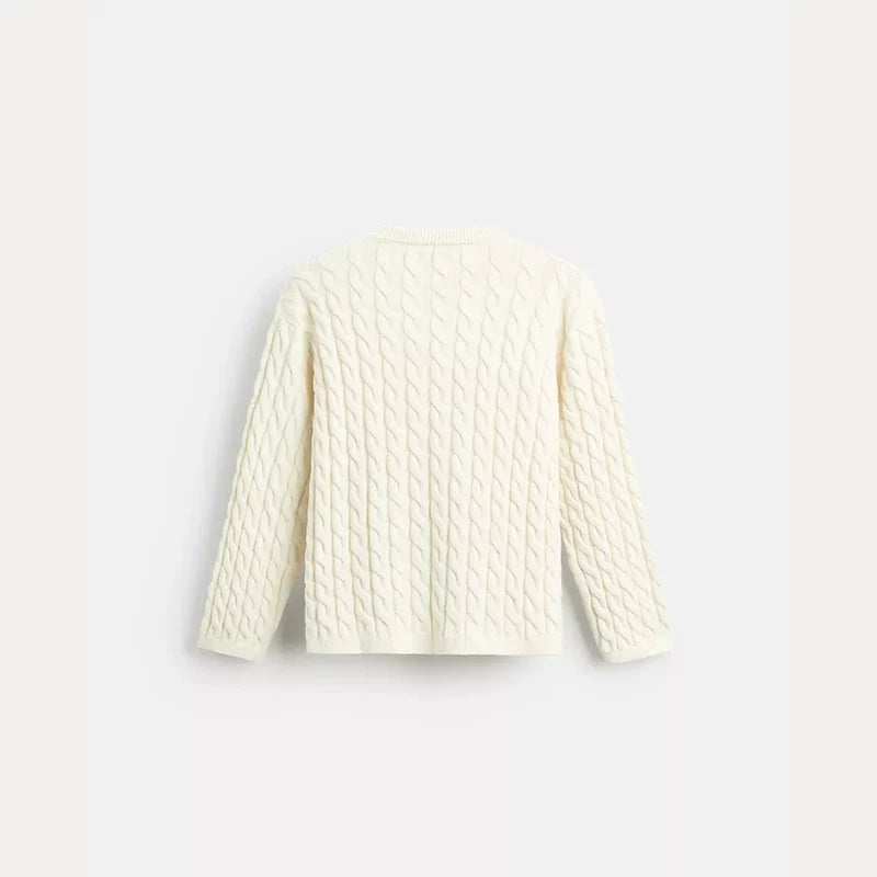 Braided-Texture Knit Sweater