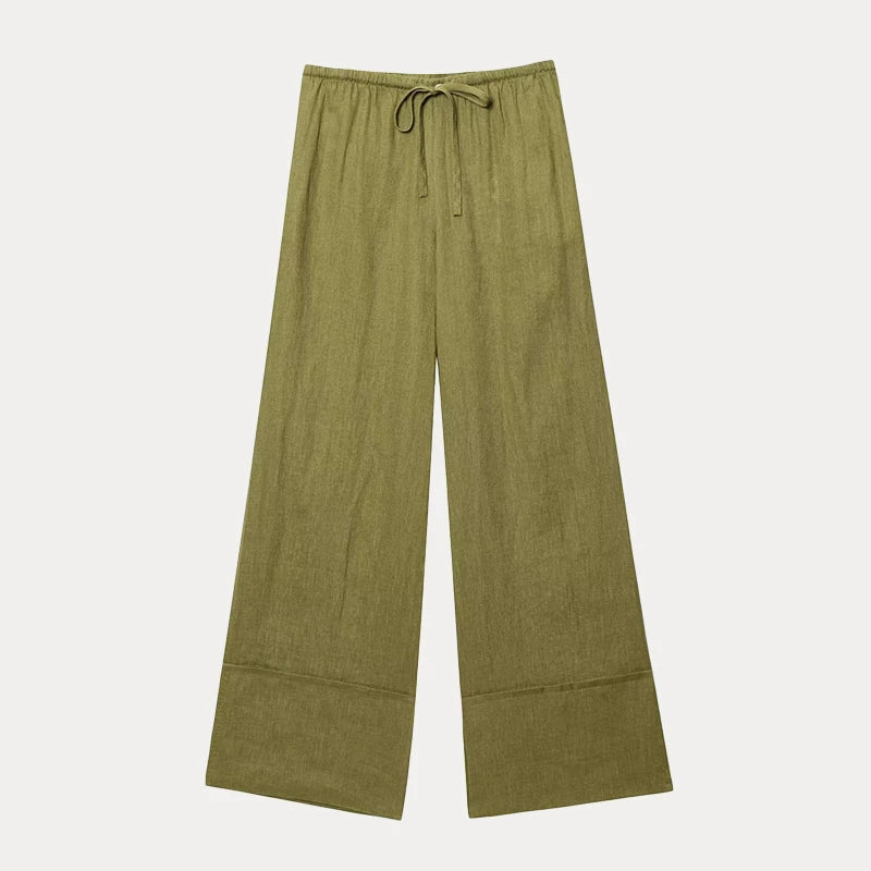 Relaxed Shirt & Wide-Leg Trousers Set