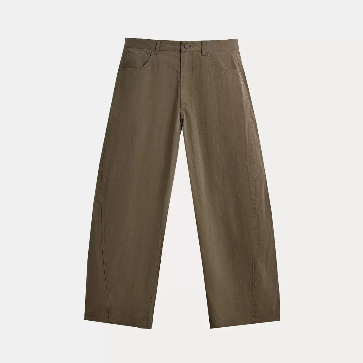 Curved Leg Zip Trousers