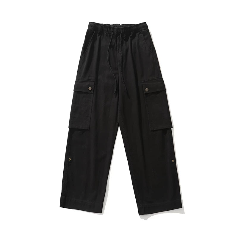 Washed Khaki Cargo Trousers