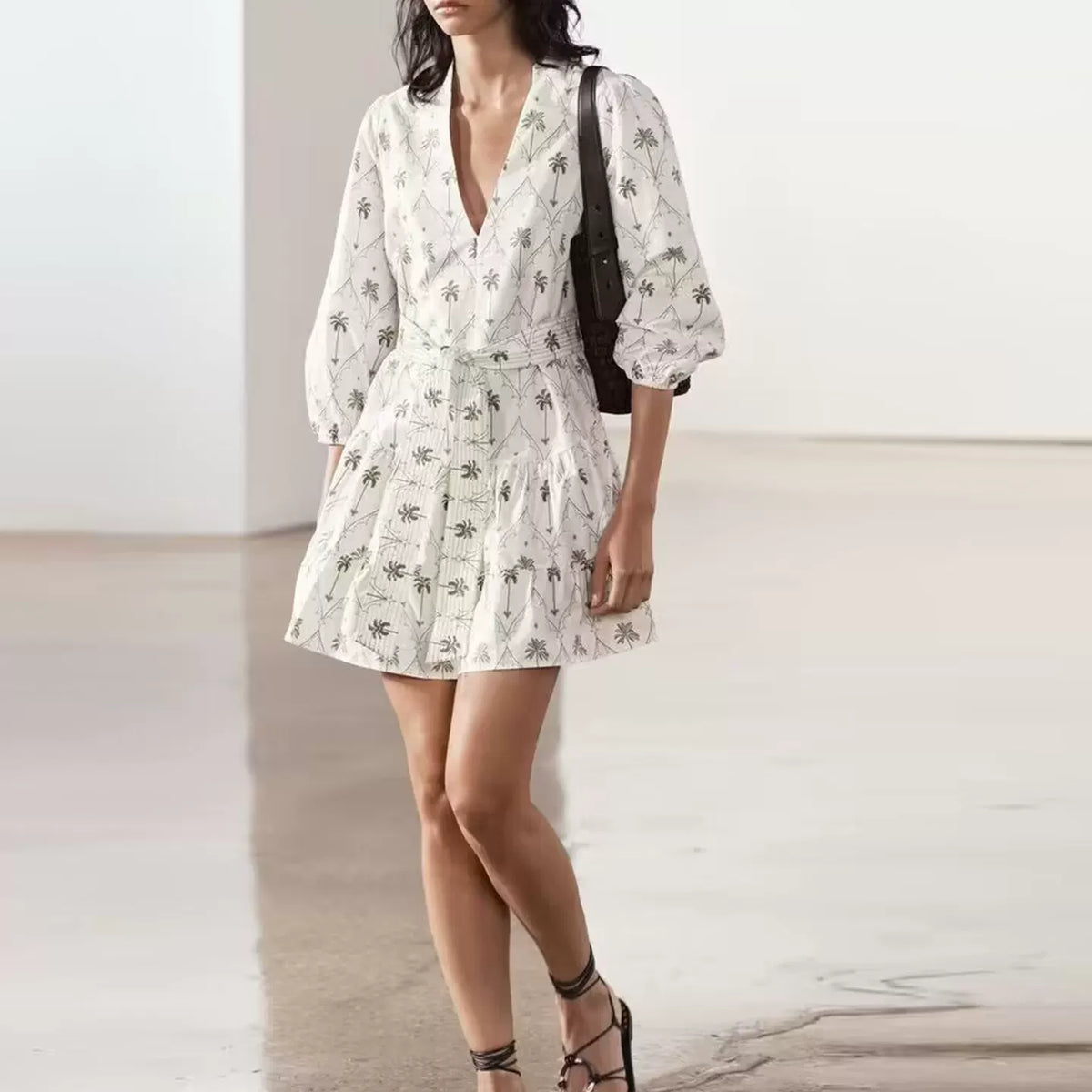 Short Floral Print Dress