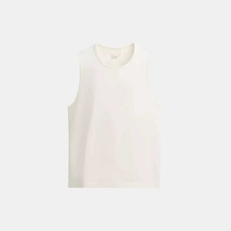 Solid Crew Neck Vest Top
