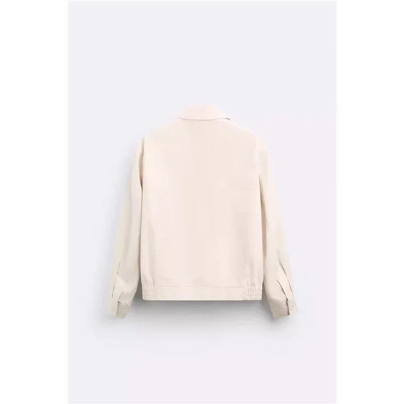 White Collar Casual Jacket