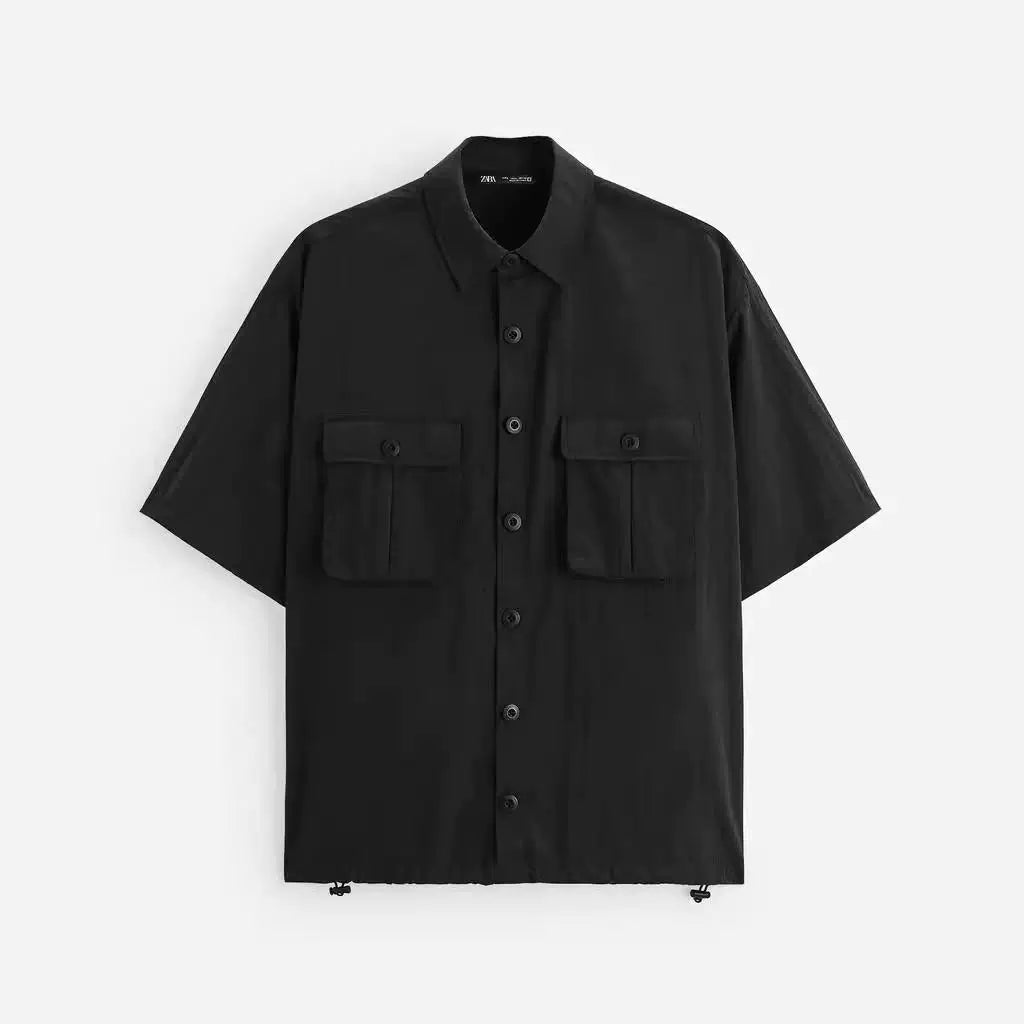 Tech Fabric Loose Short-Sleeve Shirt