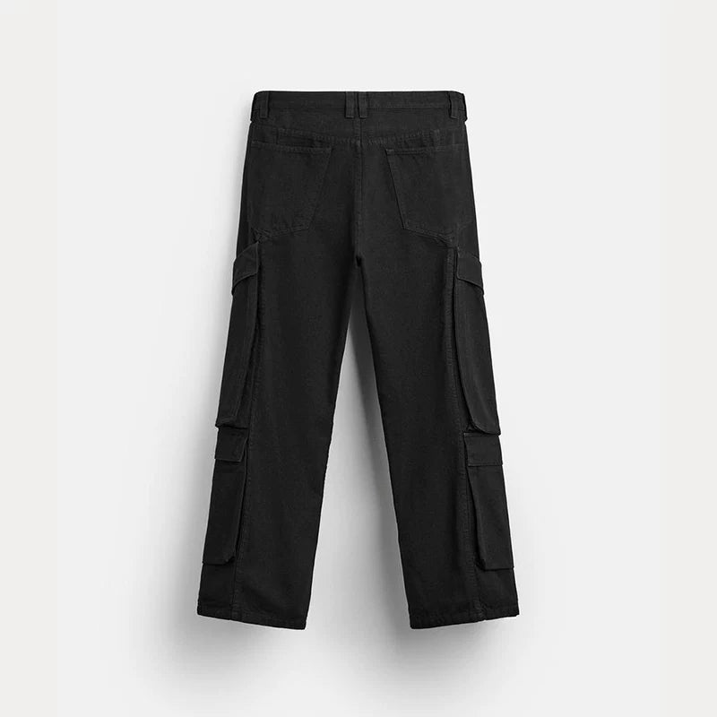 Relaxed Washed Utility Jeans