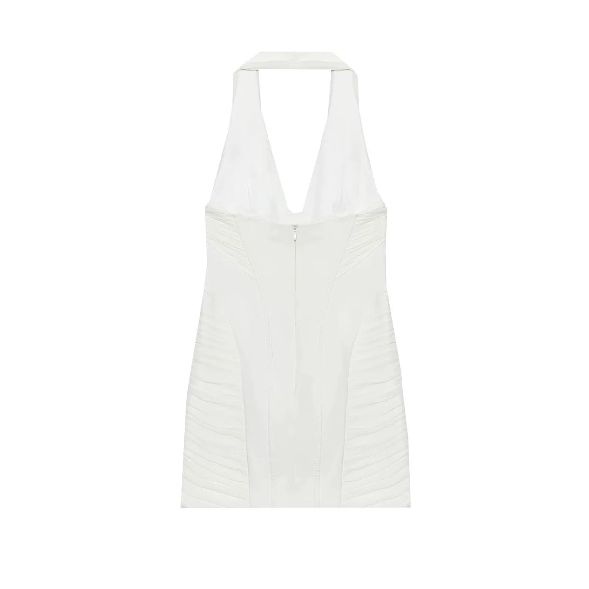 Halter V-Neck Panelled Dress