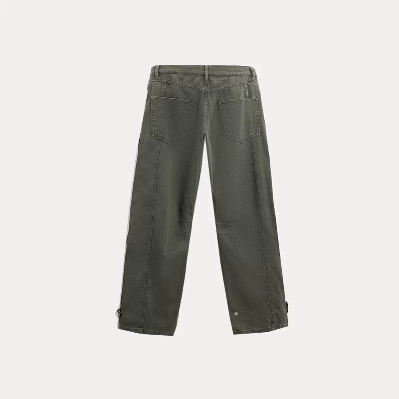Washed Utility Pocket Jeans