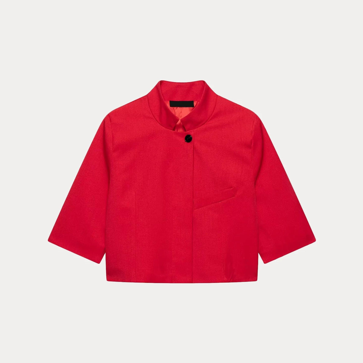Short-Sleeve Cropped Blazer