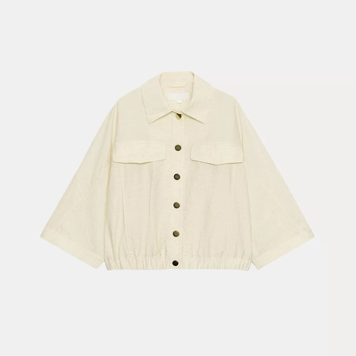 Safari Shirt and Tie-Waist Straight Trousers Set
