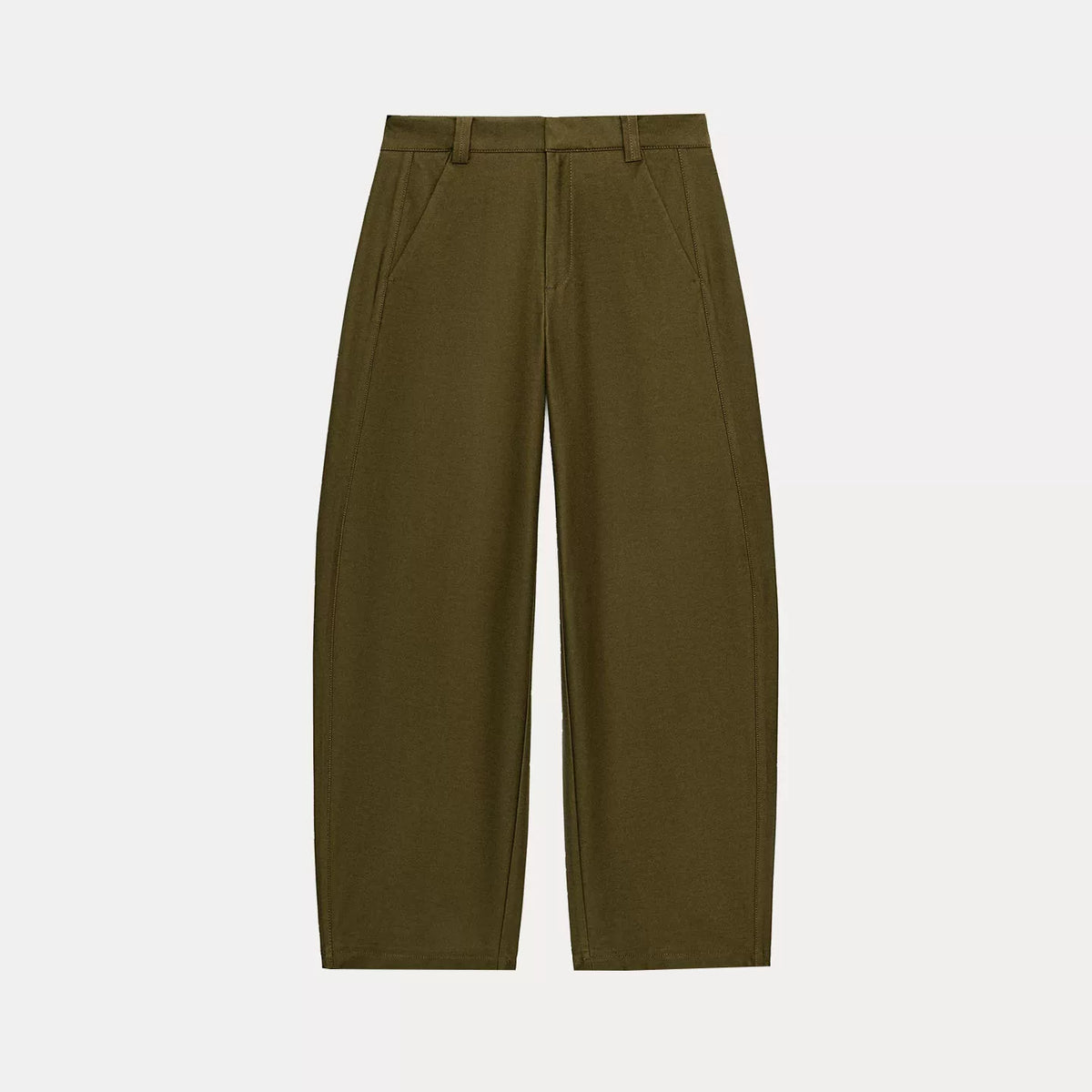 Mid-Rise Bucket Trousers with Pockets