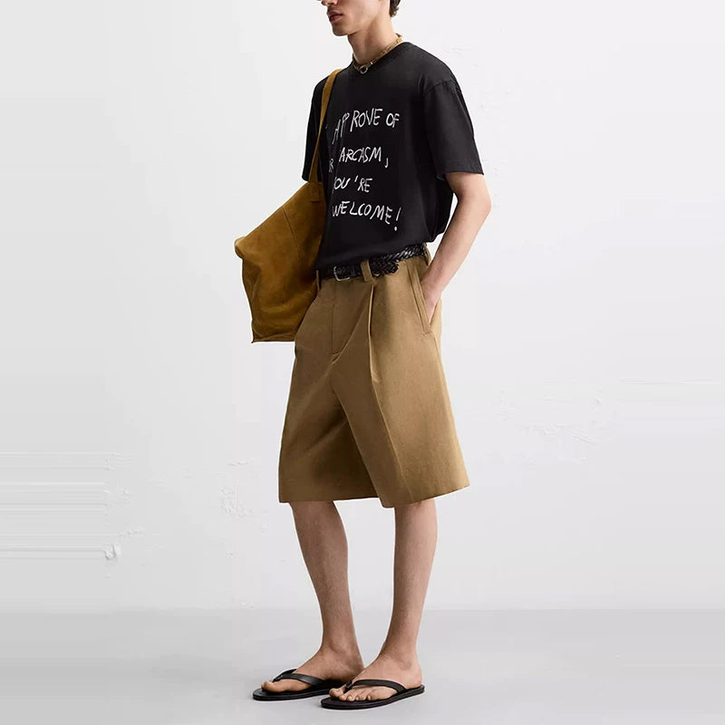 Slogan Print Crew Neck T-Shirt