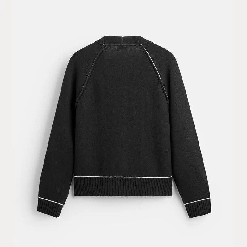 Slim V-Neck Knit Cardigan