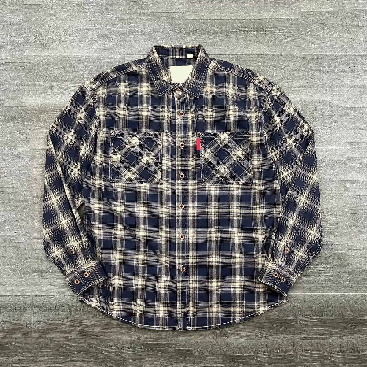 Retro Plaid Utility Overshirt