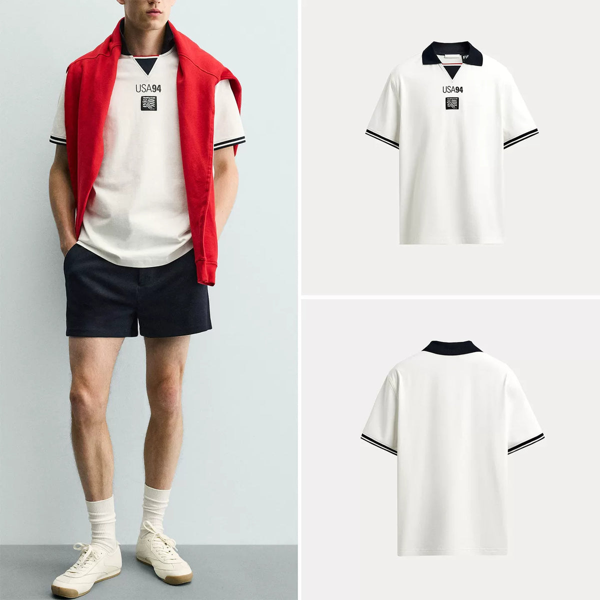 Contrast Sporty Polo Shirt
