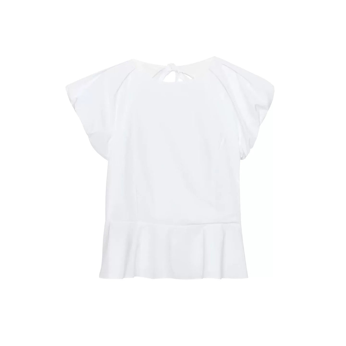 Open-Back Tie Flutter Sleeve Top