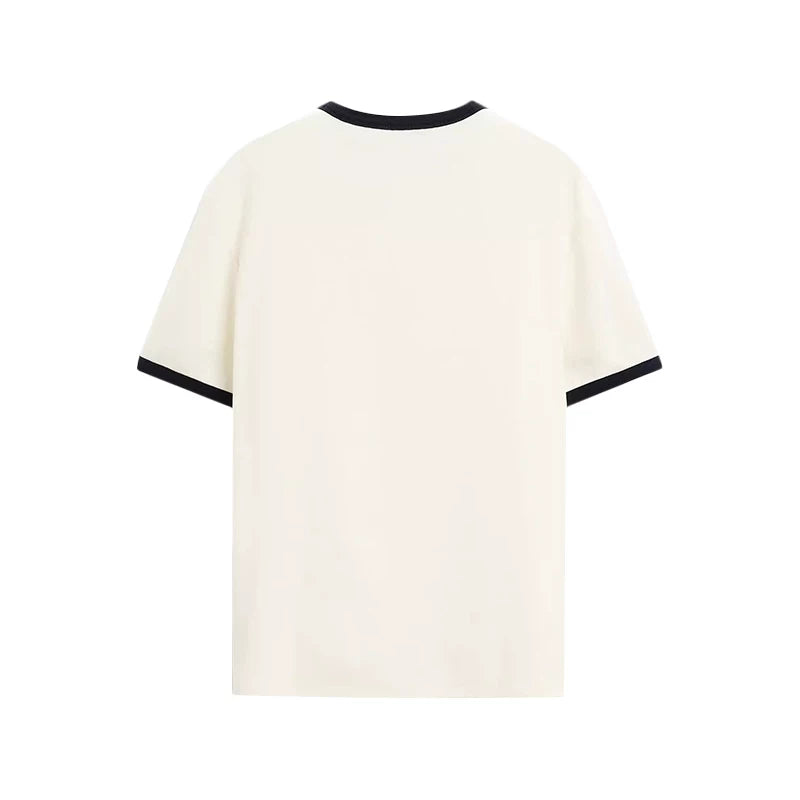 Textured Contrast Slim Tee