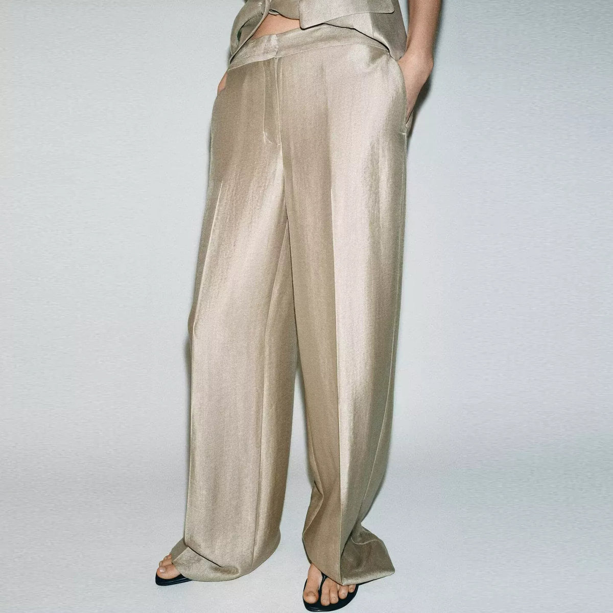 Fitted Bandeau Tank & Straight Trousers Set