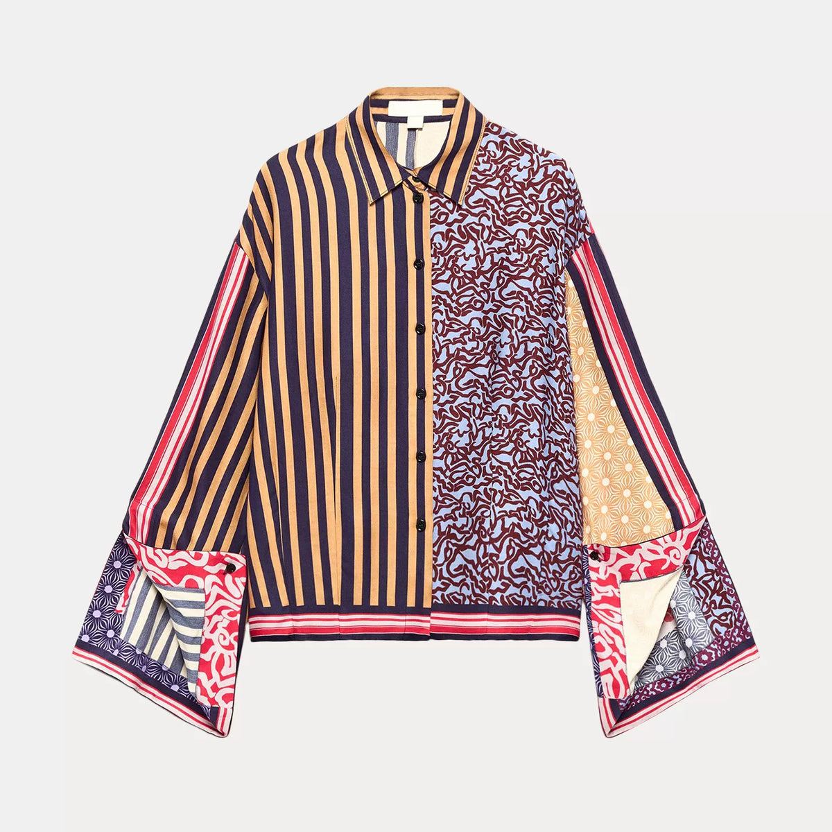 Printed Shirt and Midi Skirt Set