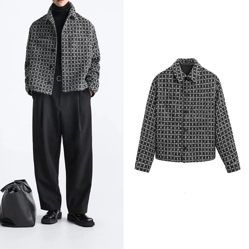 Plaid Textured Overshirt