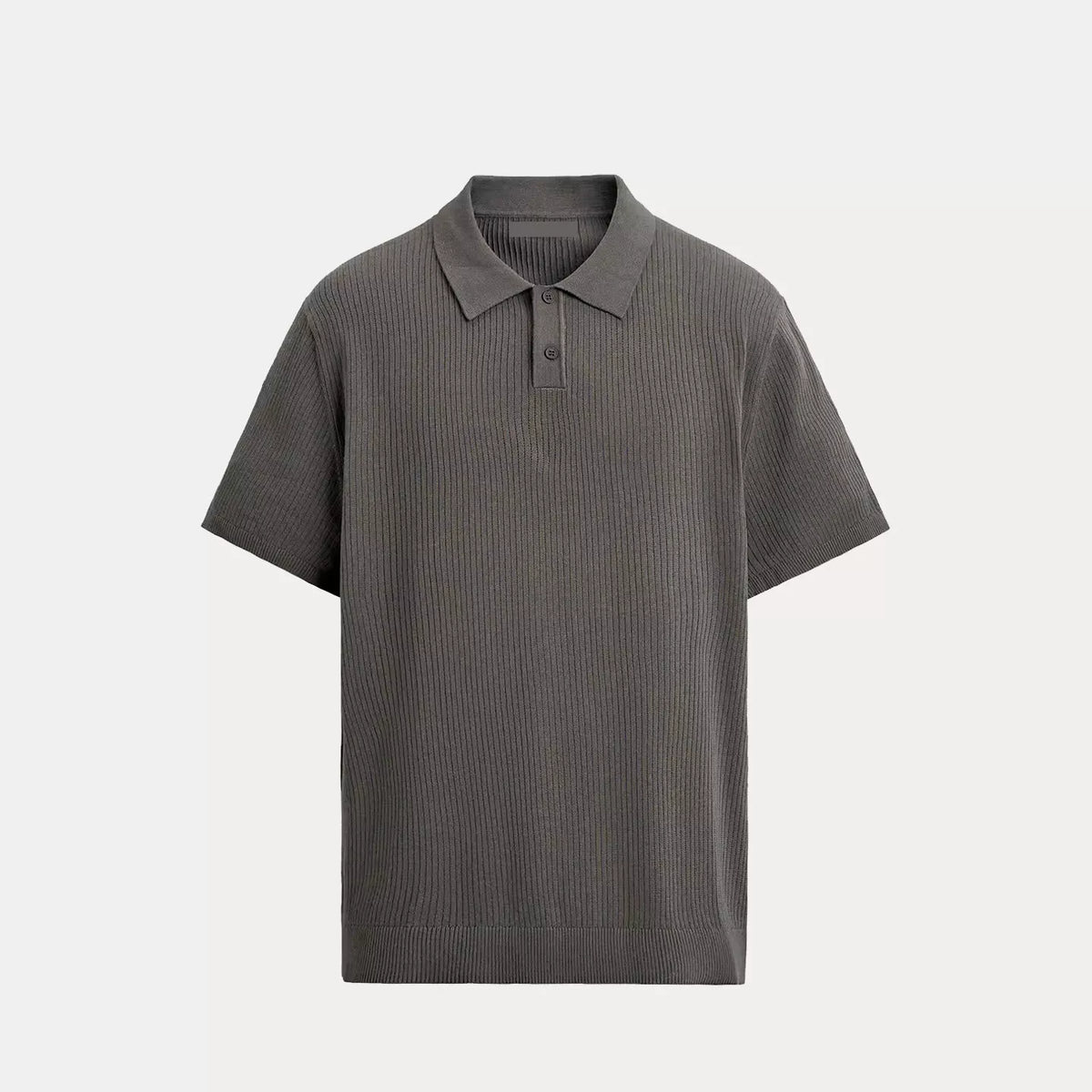 Ribbed Knit Polo