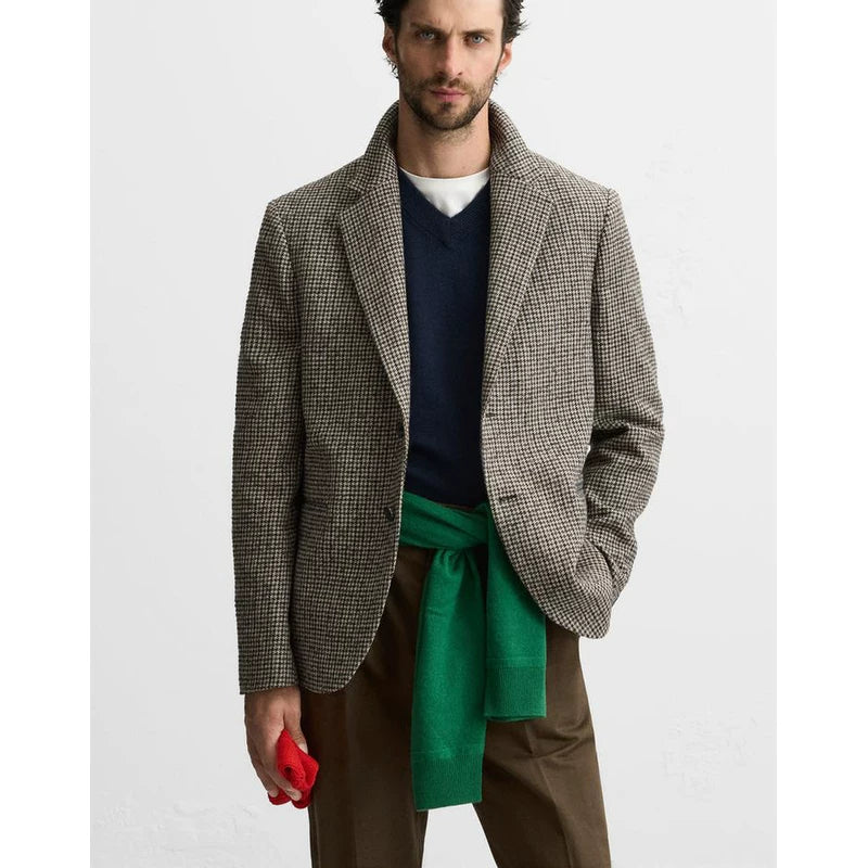 Houndstooth Slim Blazer