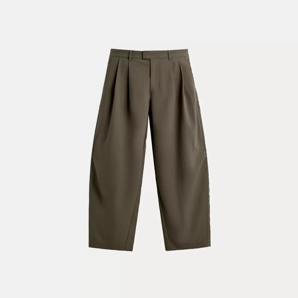 Pleated Relaxed Long Trousers