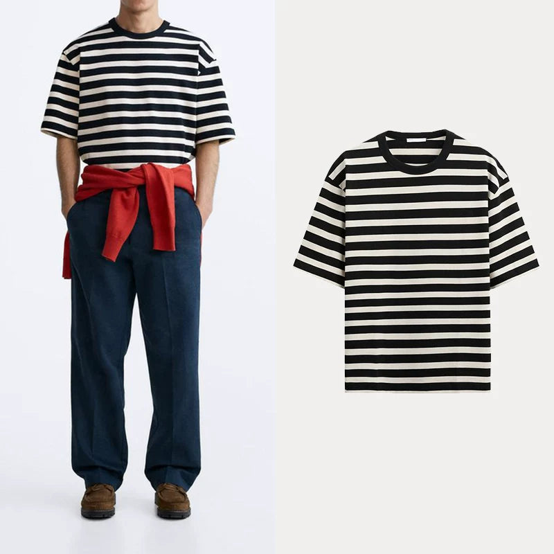 Striped Crew Neck T-Shirt