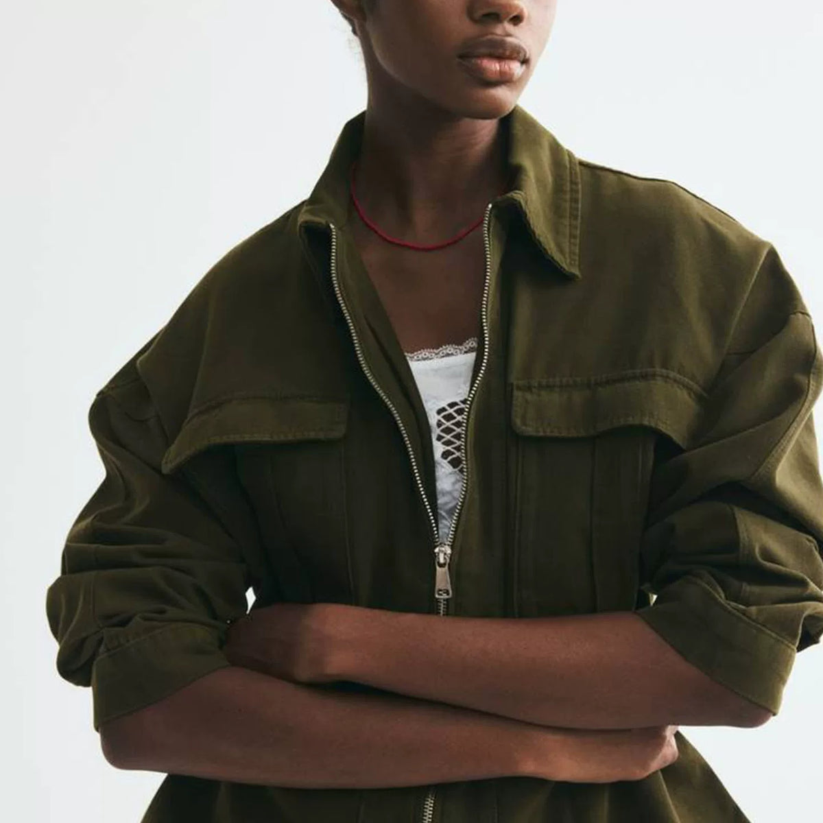 Drawstring Utility Jacket