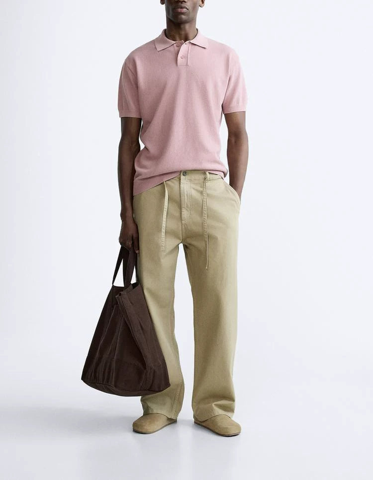 Short-Sleeve Knit Polo