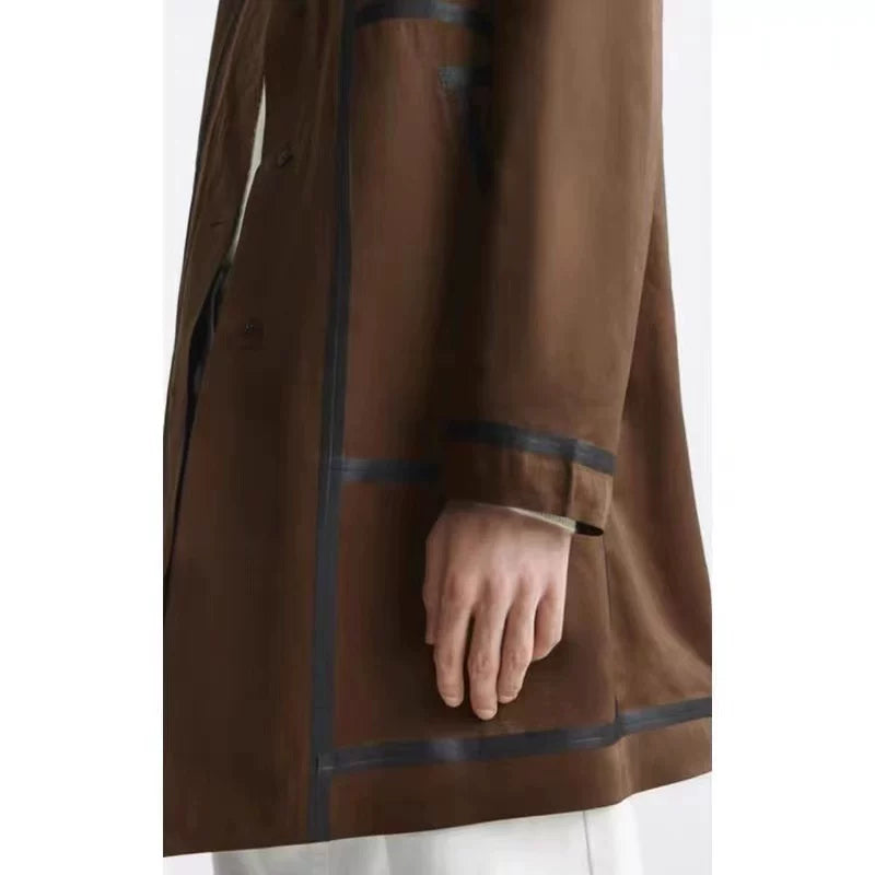 Windproof Mid-Length Trench Coat