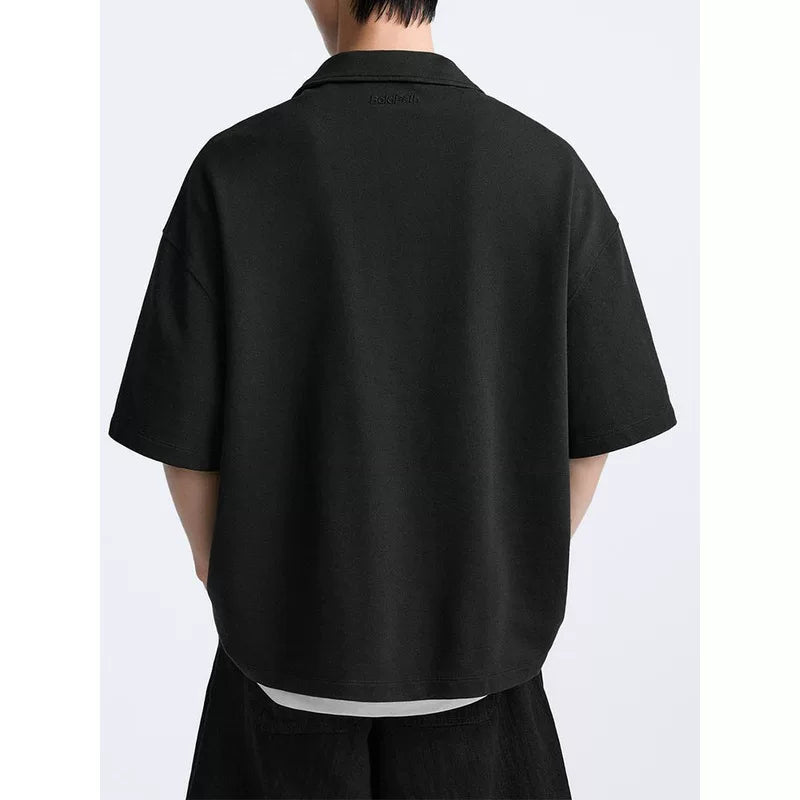 Boxy Half-Zip Funnel Neck Sweatshirt