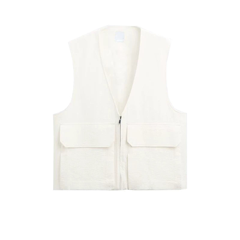 V-Neck Pocket Vest