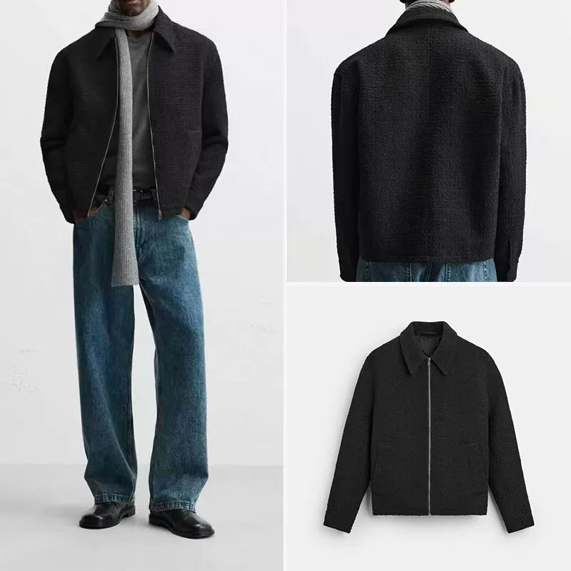 Textured Zip Overshirt
