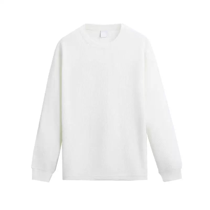 Ribbed Long-Sleeve Crew T-Shirt