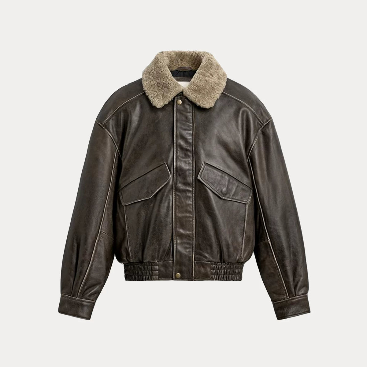 Contrast Cropped Bomber Jacket