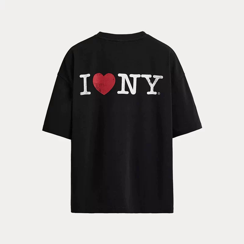 Heart Print Short-Sleeve T-Shirt