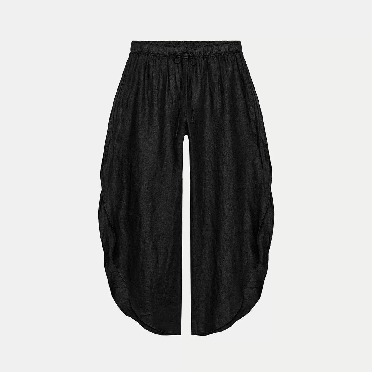 Tie-Front Top and Split-Hem Trousers Set