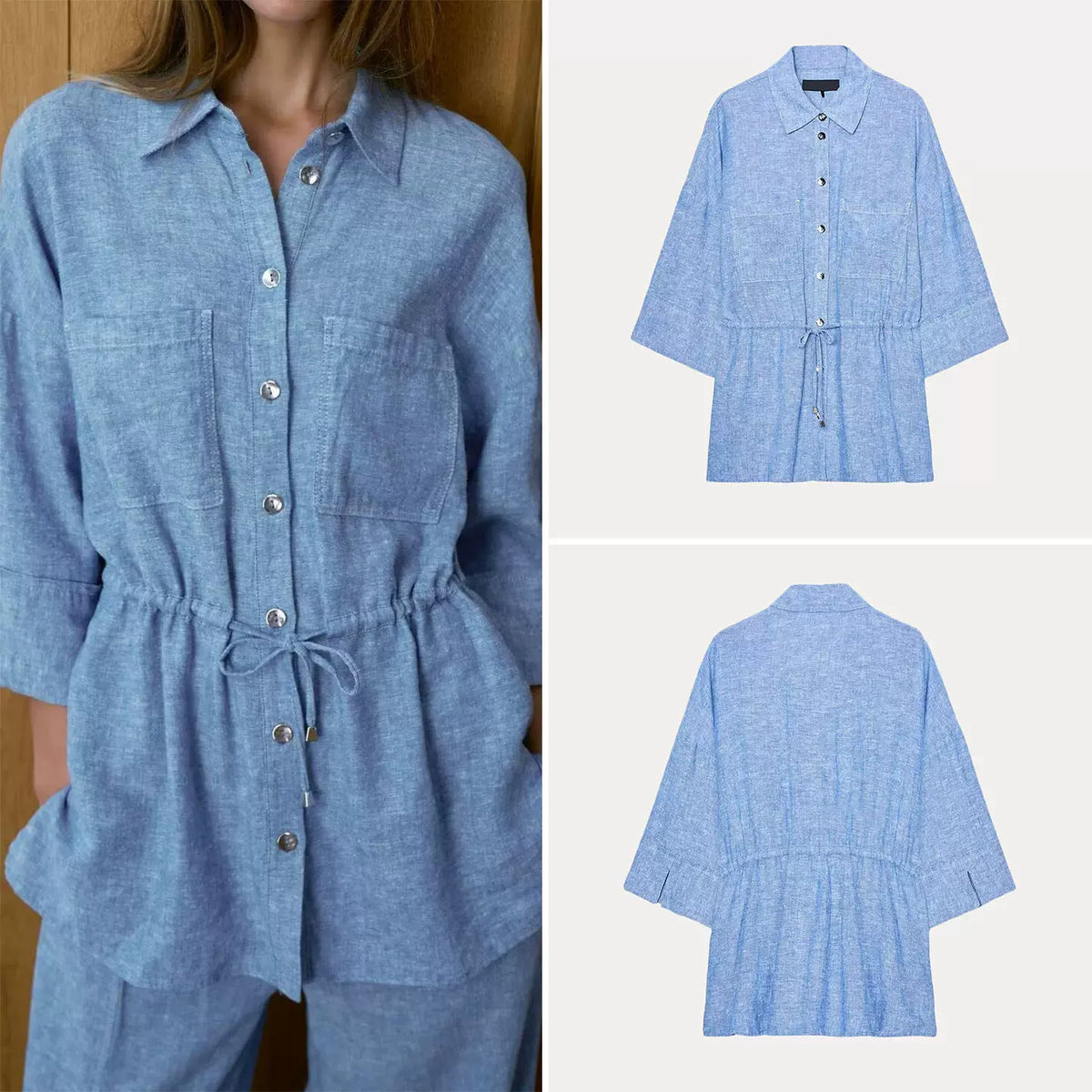 Safari Collared Waisted Shirt