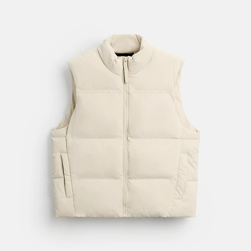 Stand-Collar Zip Vest