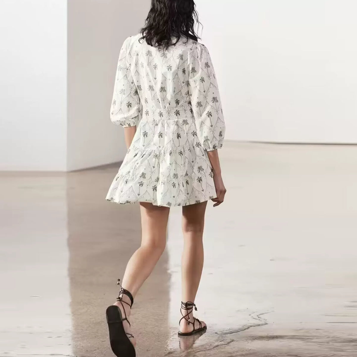 Short Floral Print Dress