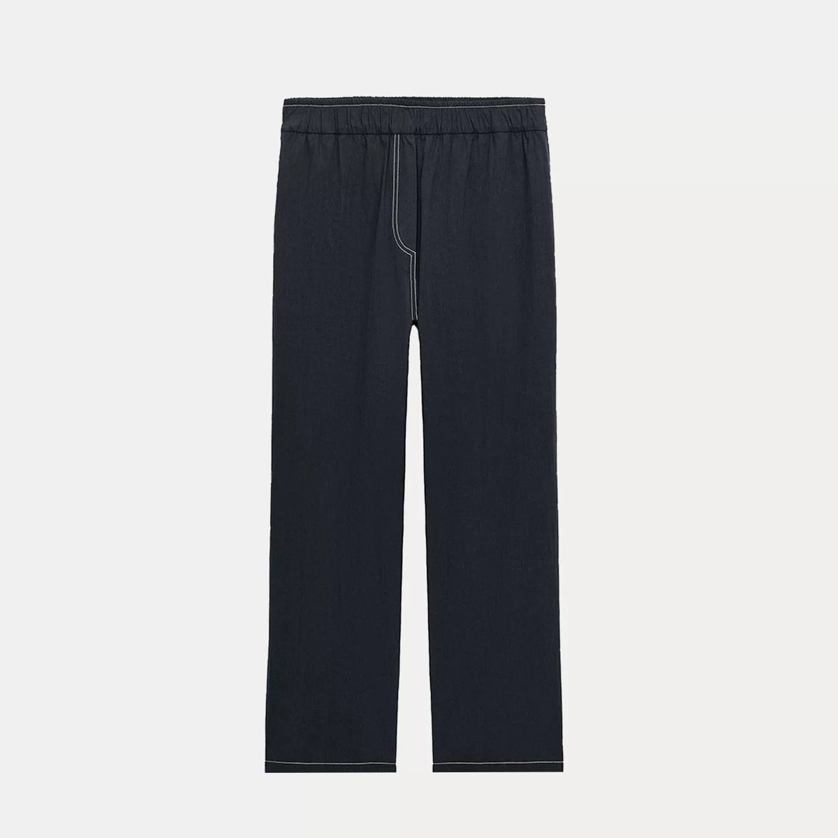 Contrast-Trim Shirt and Trousers Set