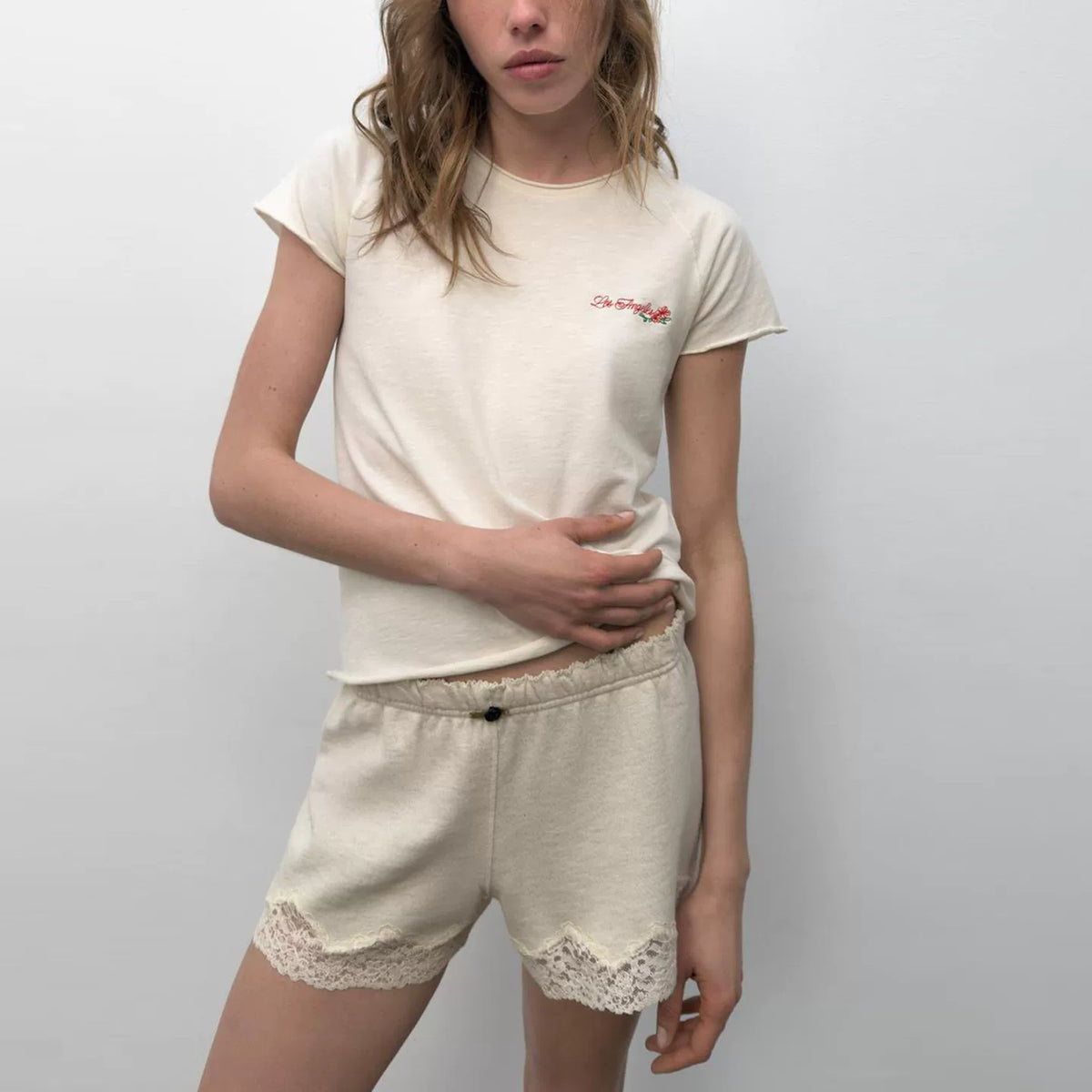 Raglan Sleeve Slogan T-Shirt