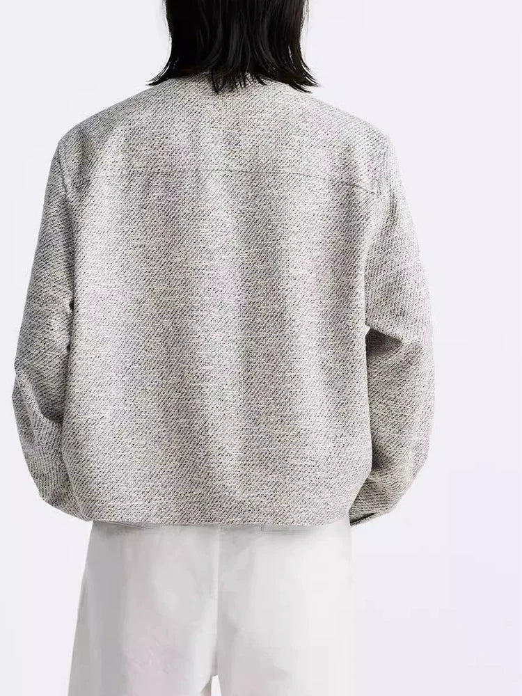 Crew Neck Shirt Jacket