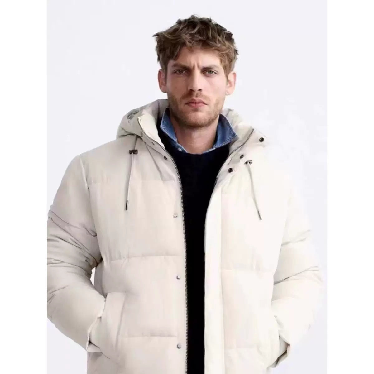White Hooded Puffer Jacket