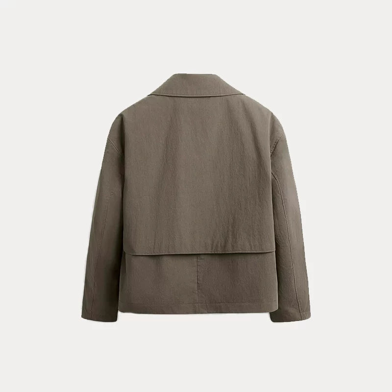 Lightweight Cropped Trench Coat