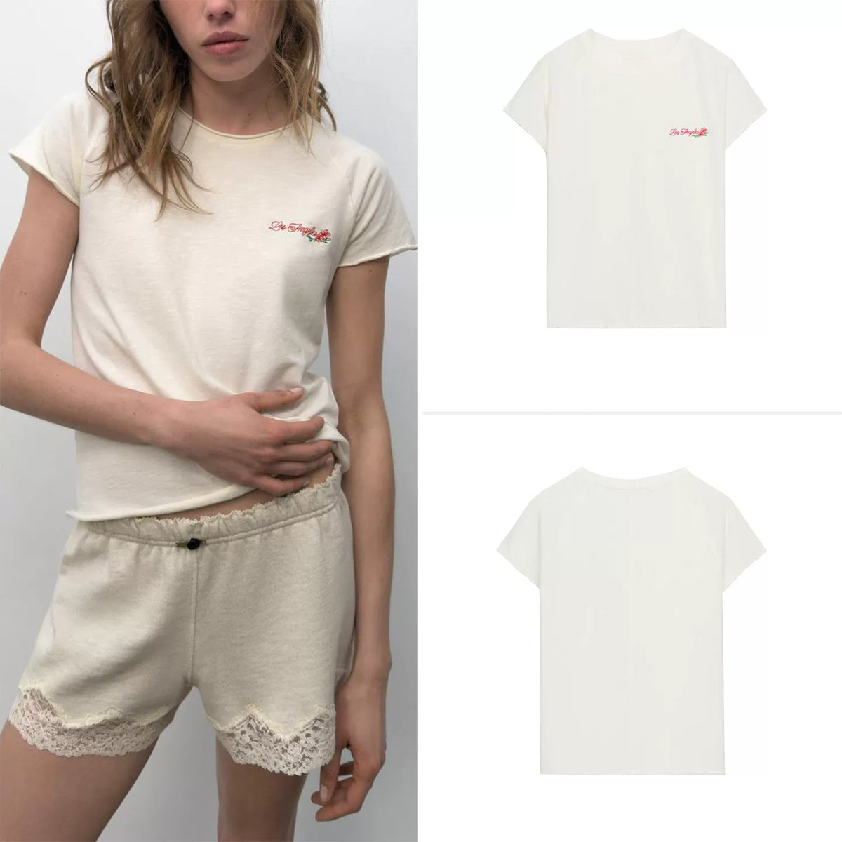Raglan Sleeve Slogan T-Shirt