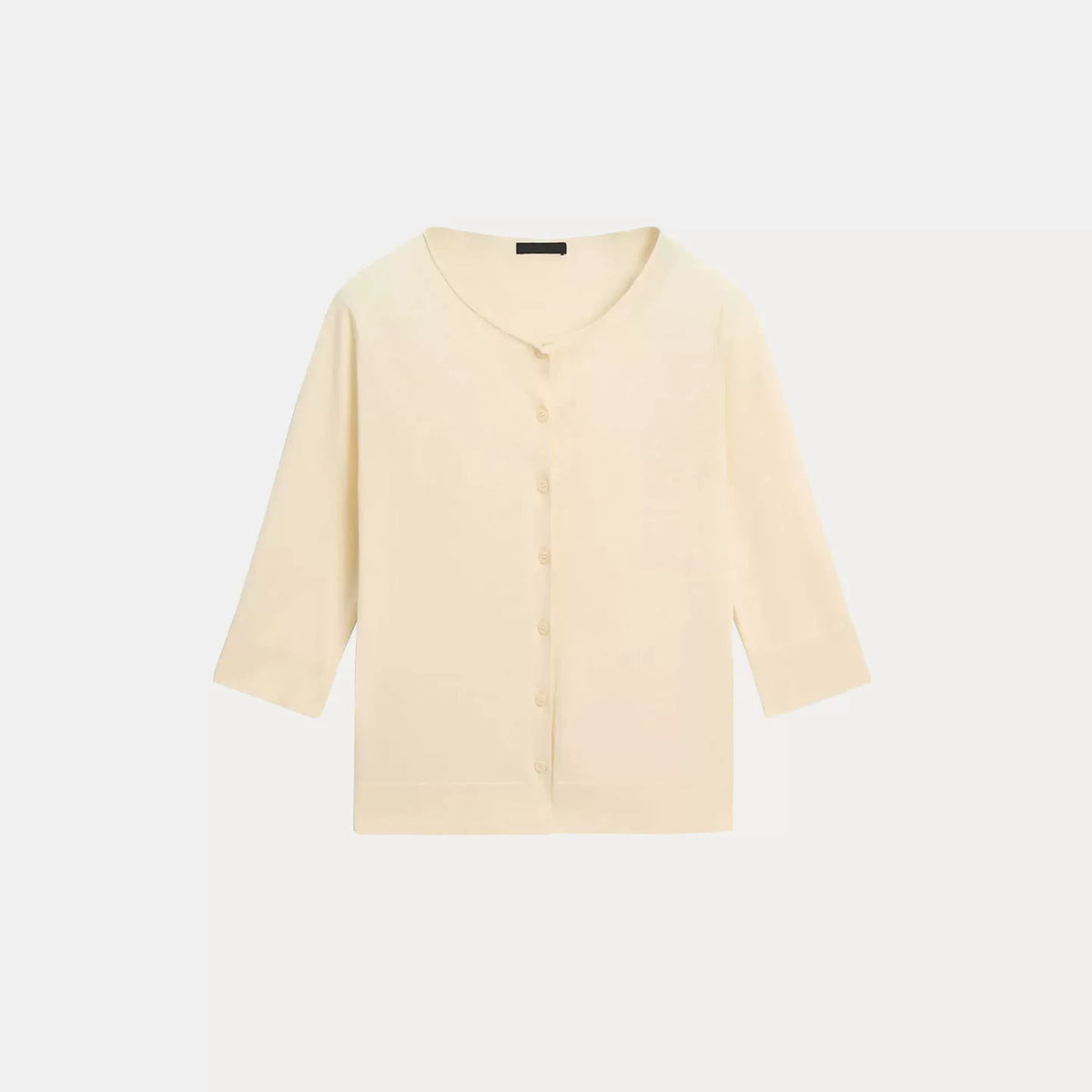 Boat-Neck Knit Cardigan