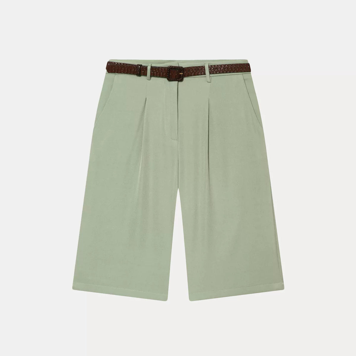 Belted Bermuda Shorts