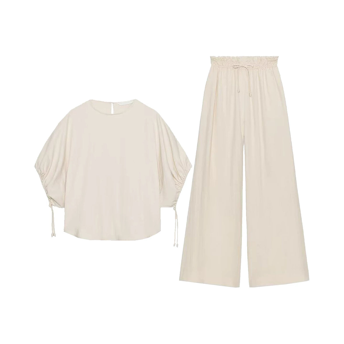 Pyjama-Style Shirt & Trousers Set
